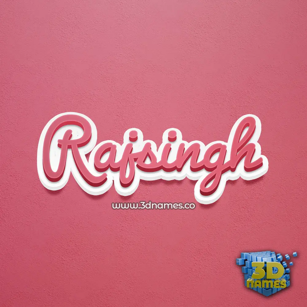 rajsingh in Red Scribble style - 3D name wallpaper
