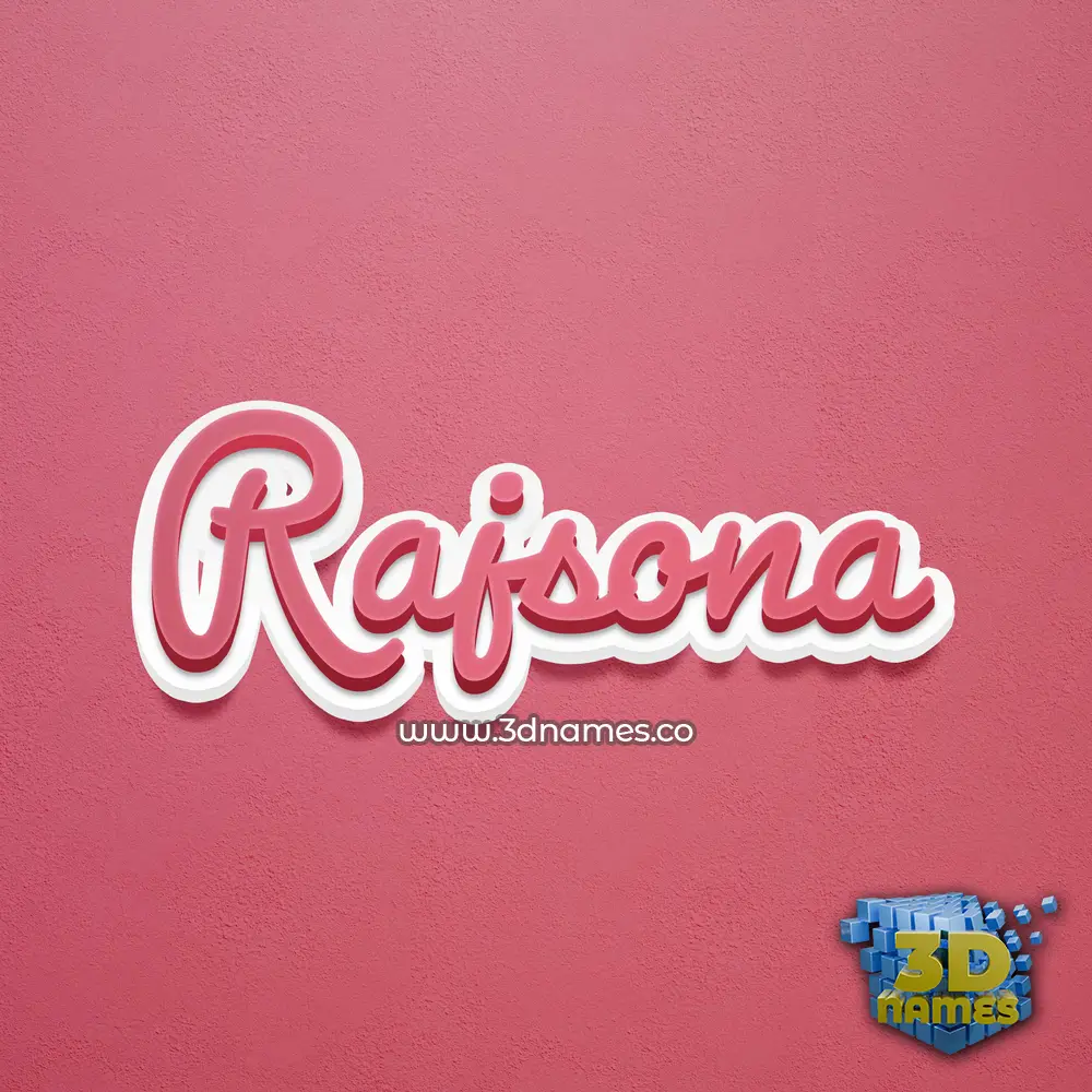 rajsona in Red Scribble style - 3D name wallpaper