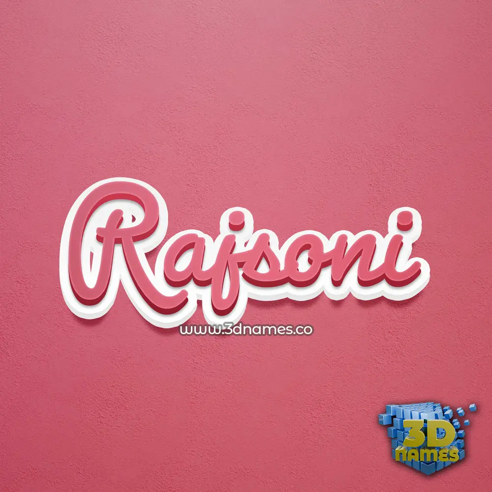 rajsoni in Red Scribble style - 3D name wallpaper
