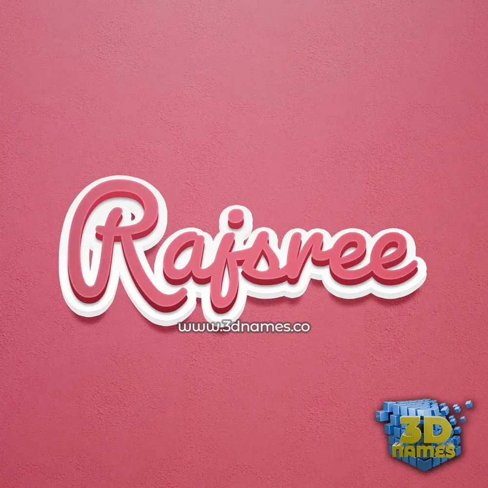 rajsree in Red Scribble style - 3D name wallpaper