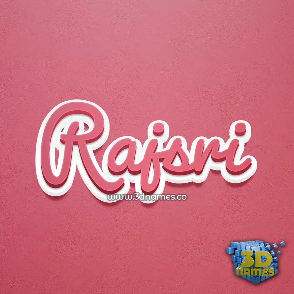 rajsri in Red Scribble style - 3D name wallpaper