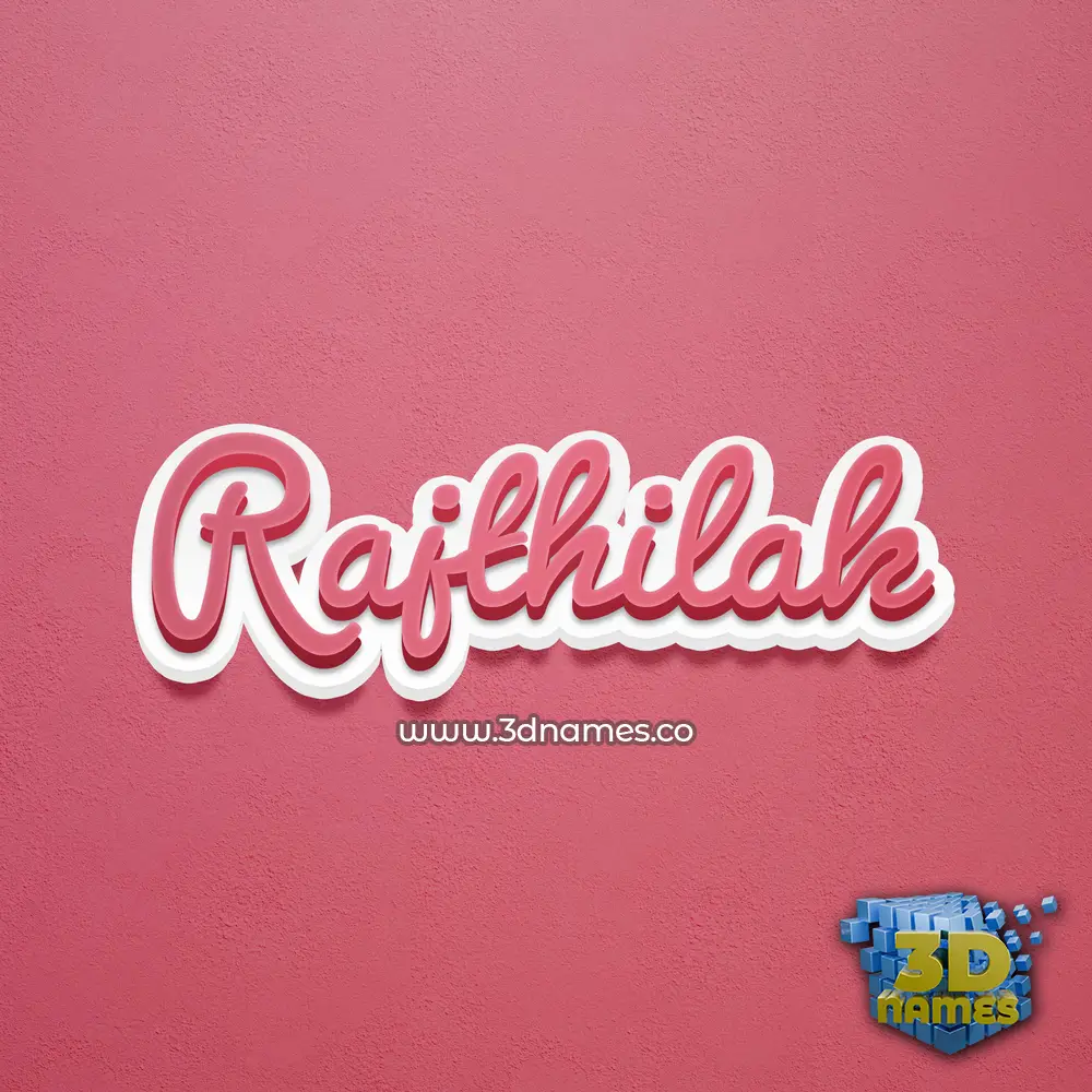 rajthilak in Red Scribble style - 3D name wallpaper