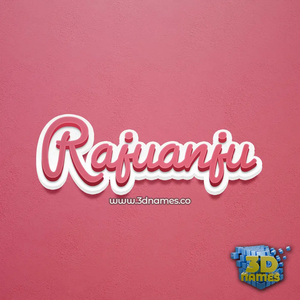rajuanju in Red Scribble style - 3D name wallpaper