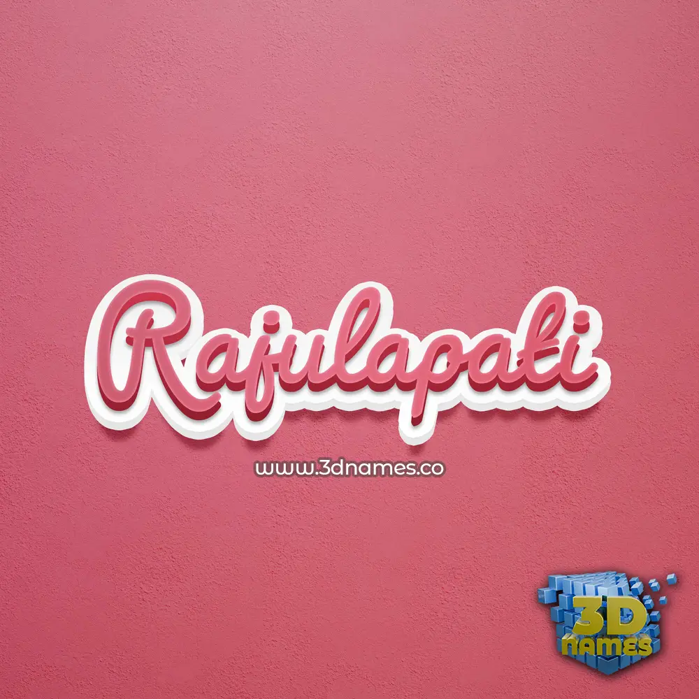 rajulapati in Red Scribble style - 3D name wallpaper