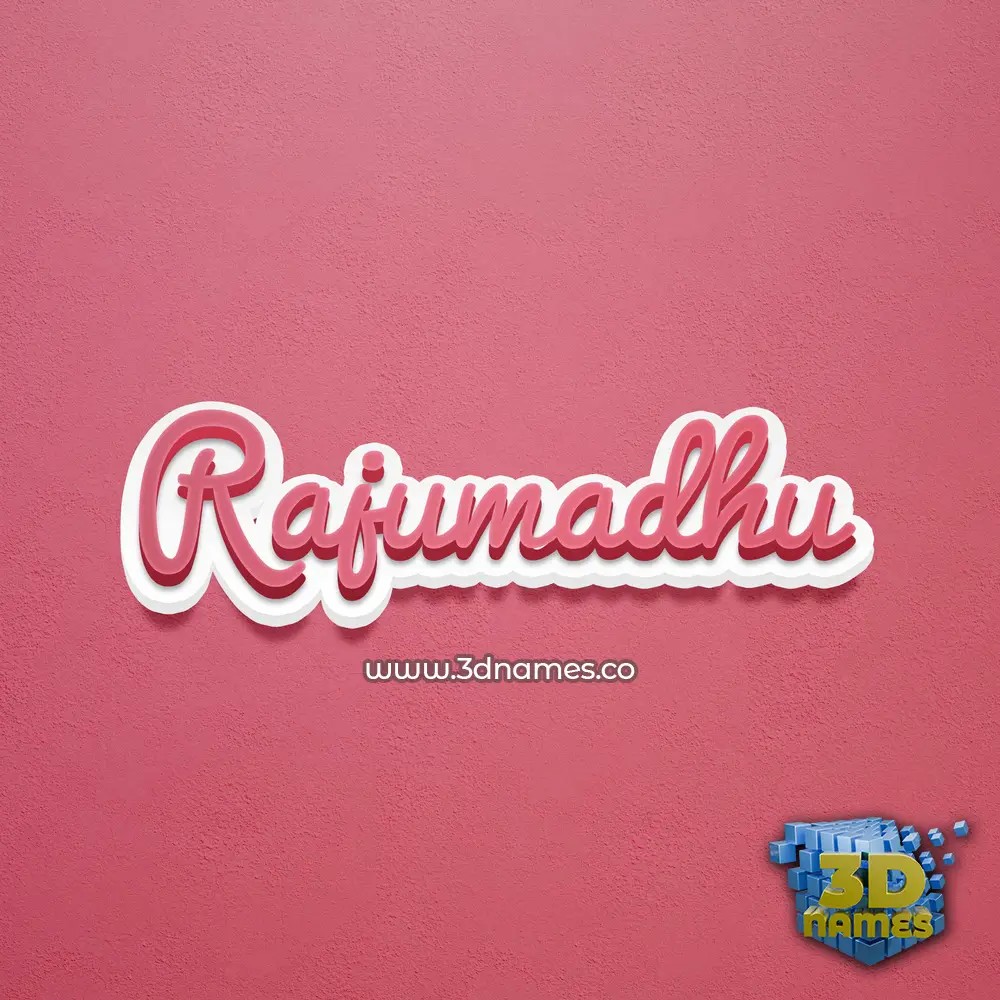 rajumadhu in Red Scribble style - 3D name wallpaper