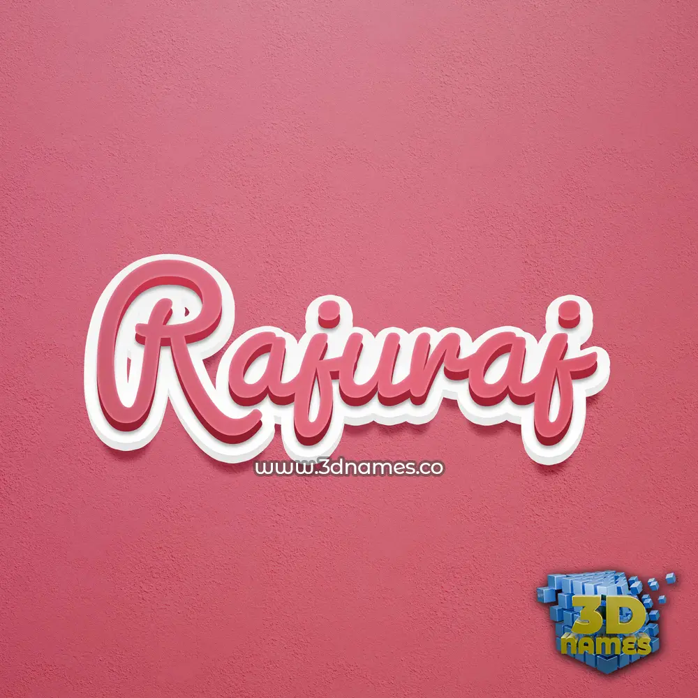 rajuraj in Red Scribble style - 3D name wallpaper