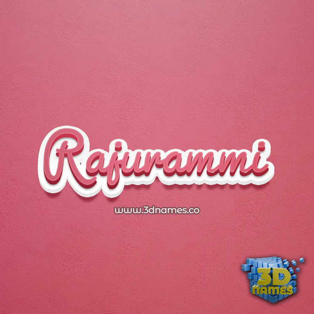 rajurammi in Red Scribble style - 3D name wallpaper
