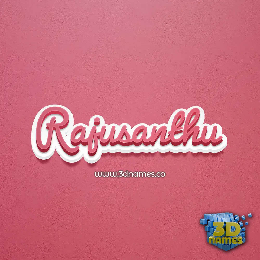 rajusanthu in Red Scribble style - 3D name wallpaper