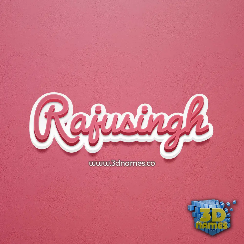 rajusingh in Red Scribble style - 3D name wallpaper