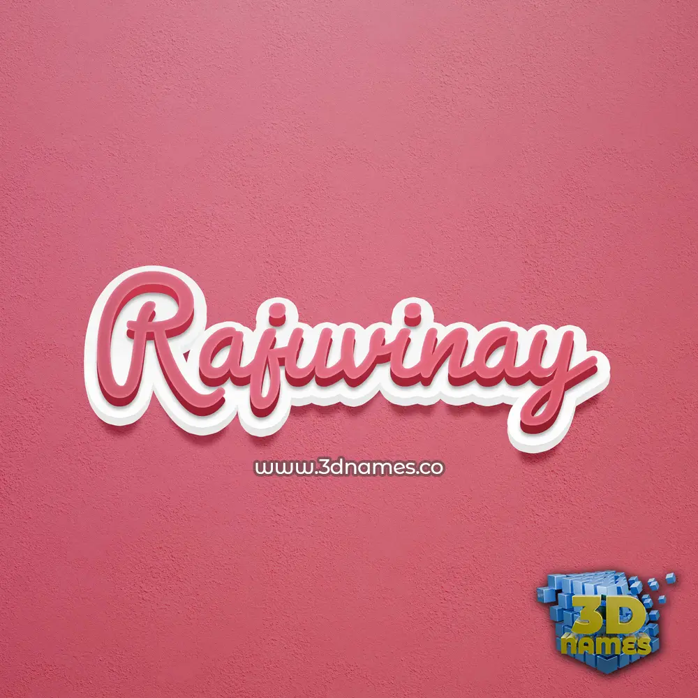 rajuvinay in Red Scribble style - 3D name wallpaper