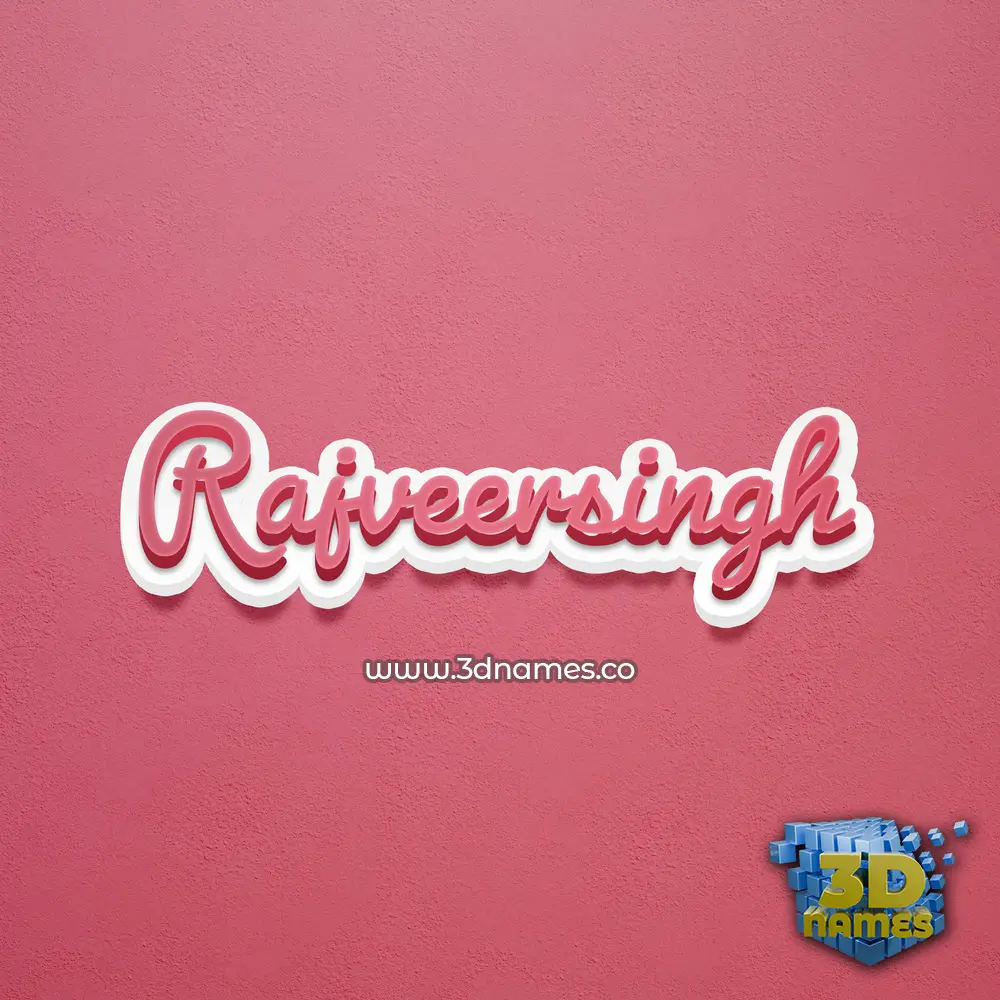 rajveersingh in Red Scribble style - 3D name wallpaper