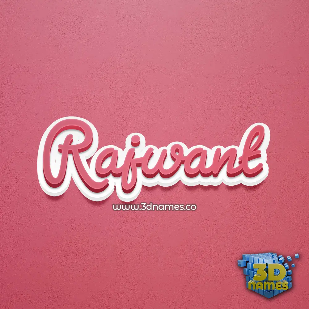 rajwant in Red Scribble style - 3D name wallpaper