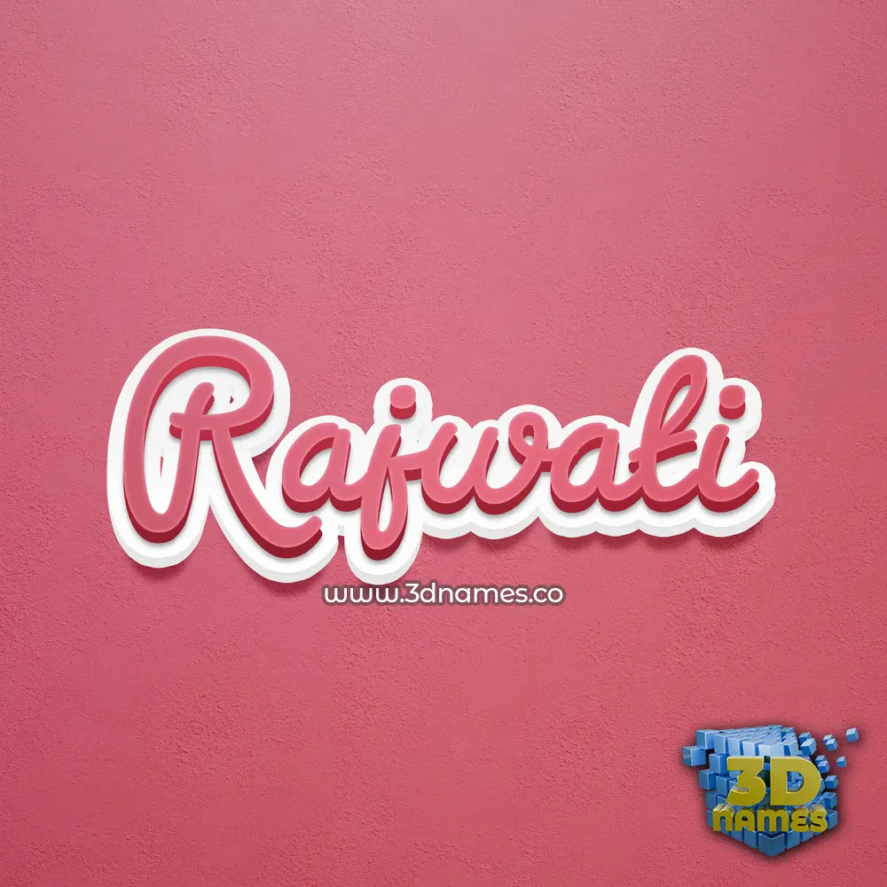 rajwati in Red Scribble style - 3D name wallpaper