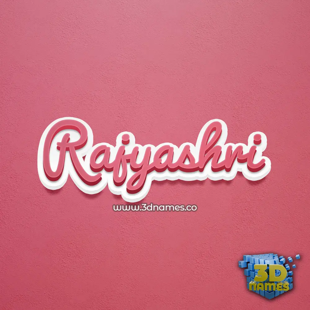 rajyashri in Red Scribble style - 3D name wallpaper