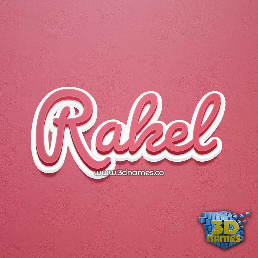 rakel in Red Scribble style - 3D name wallpaper