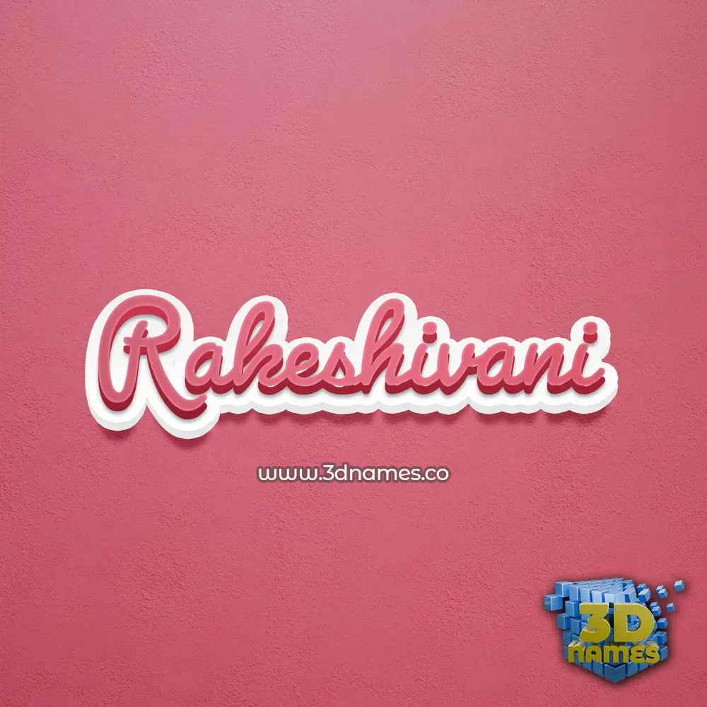 rakeshivani in Red Scribble style - 3D name wallpaper