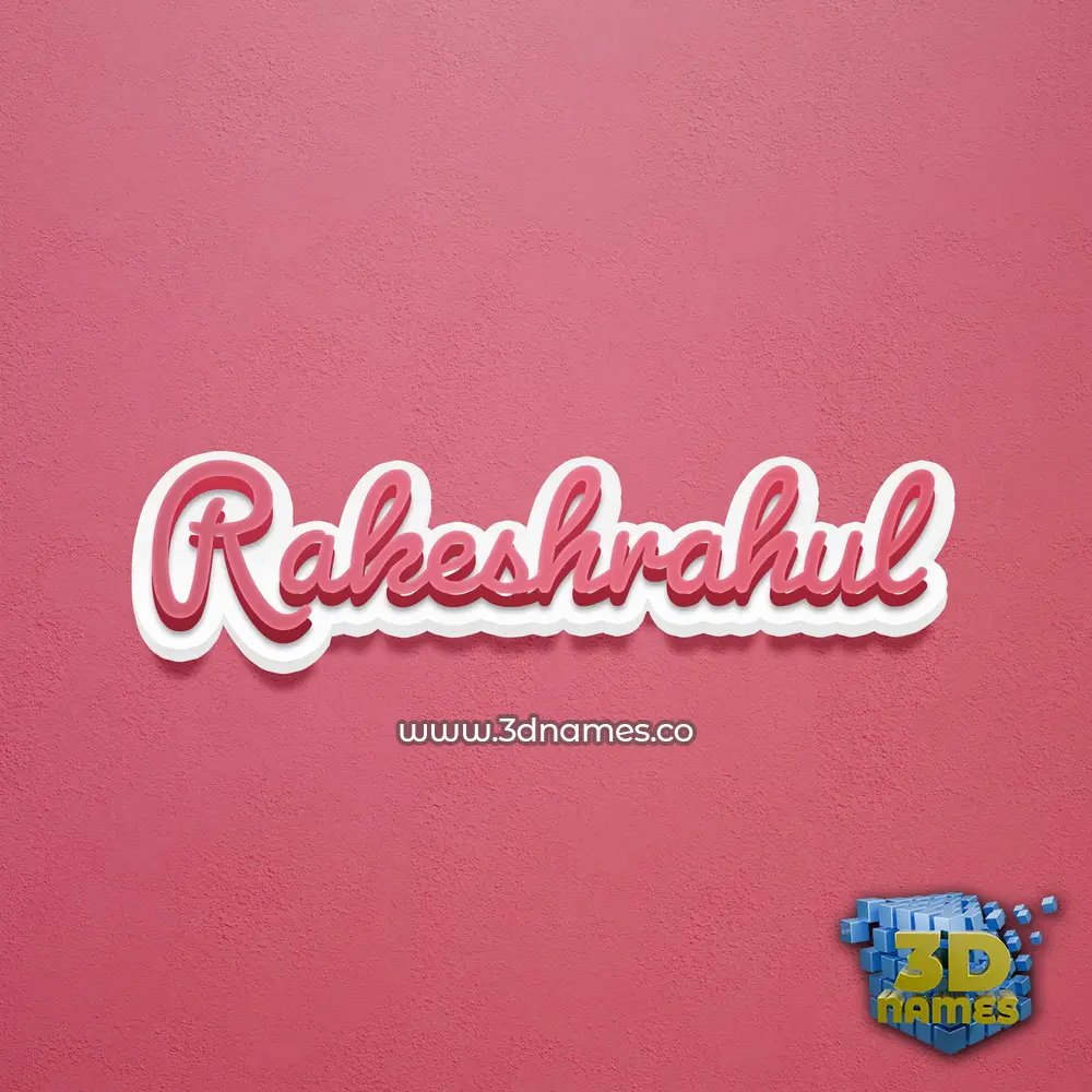 rakeshrahul in Red Scribble style - 3D name wallpaper