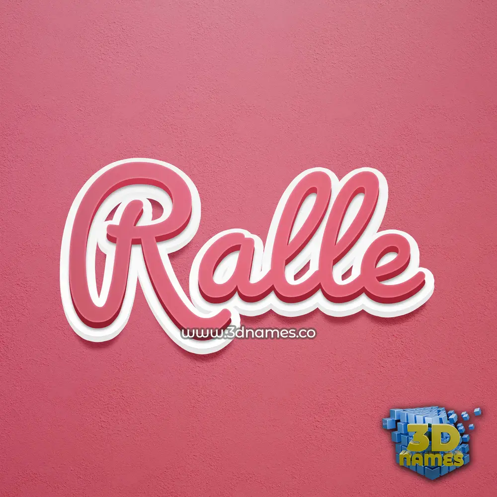 ralle in Red Scribble style - 3D name wallpaper