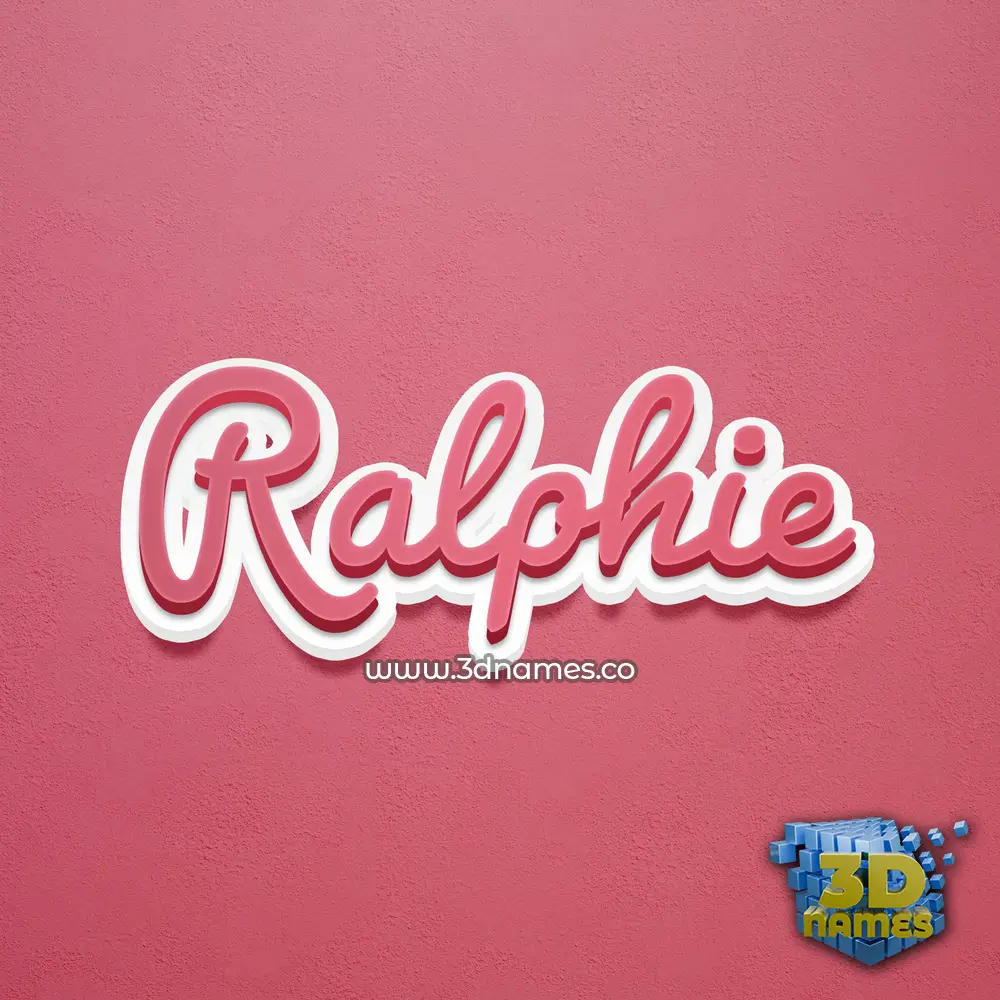 ralphie in Red Scribble style - 3D name wallpaper