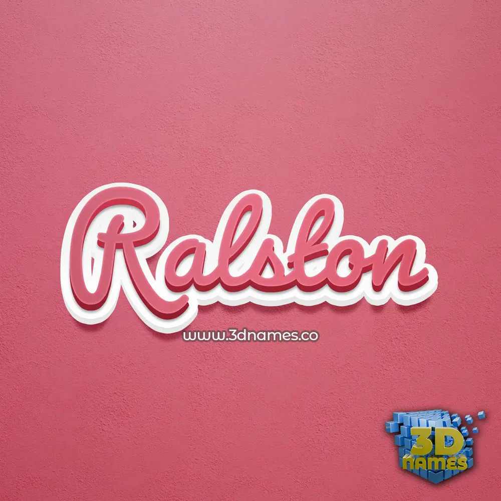 ralston in Red Scribble style - 3D name wallpaper