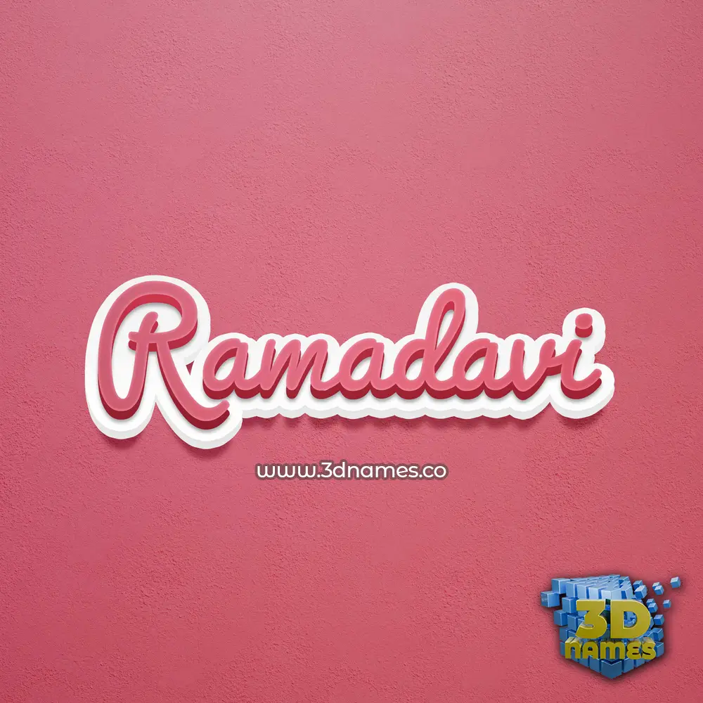 ramadavi in Red Scribble style - 3D name wallpaper