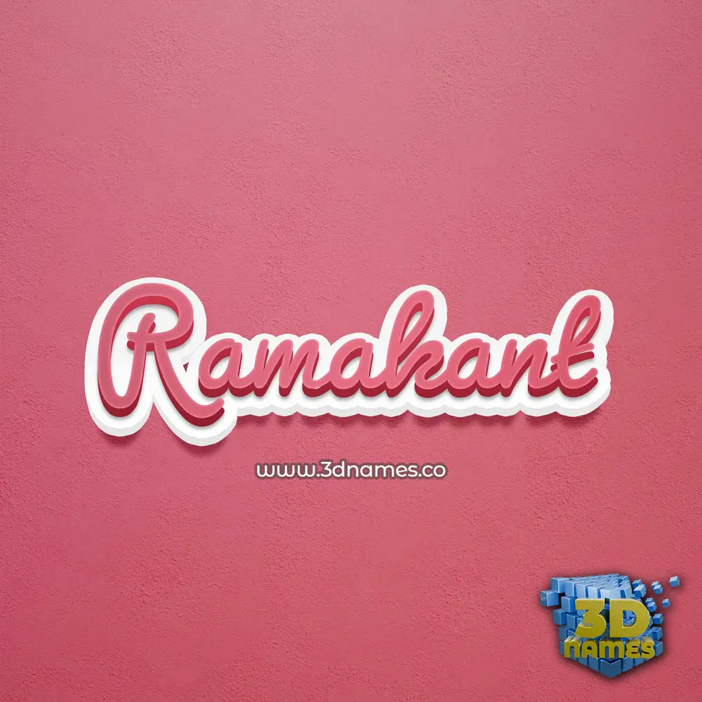 ramakant in Red Scribble style - 3D name wallpaper