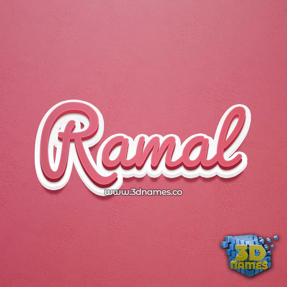 ramal in Red Scribble style - 3D name wallpaper