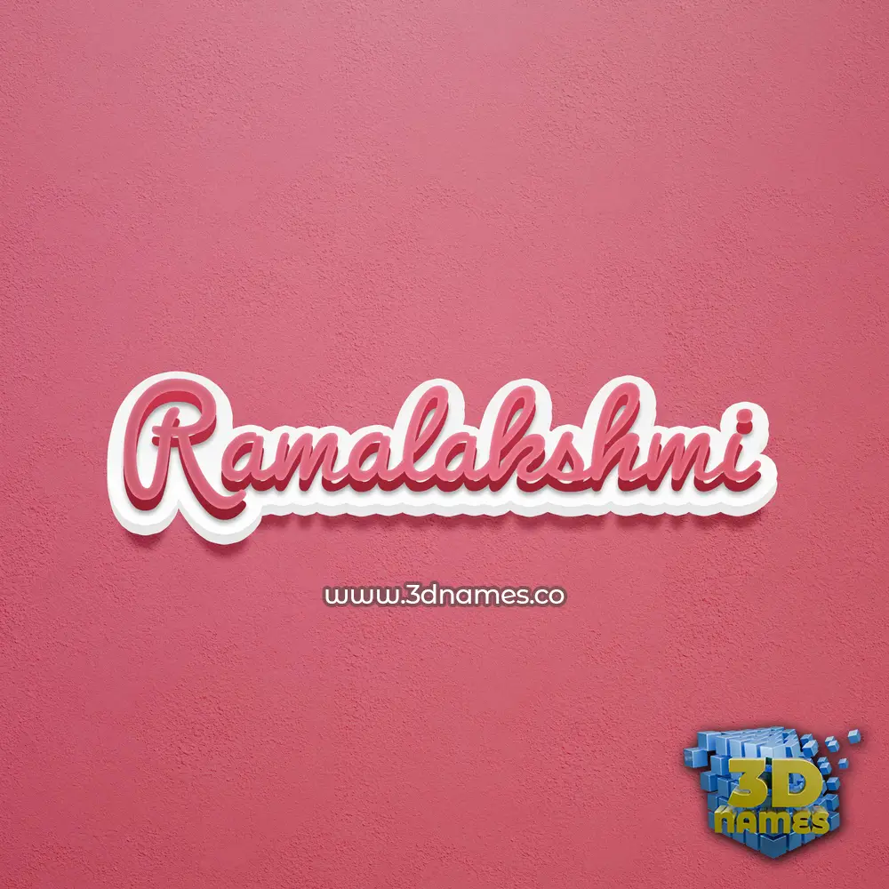 ramalakshmi in Red Scribble style - 3D name wallpaper