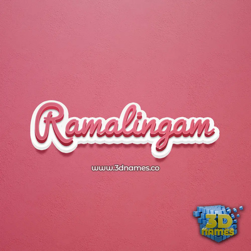 ramalingam in Red Scribble style - 3D name wallpaper