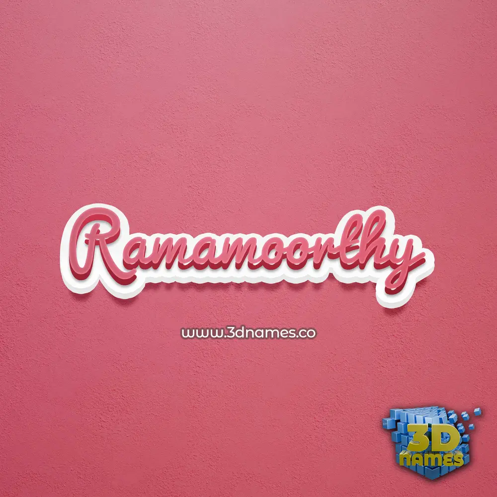 ramamoorthy in Red Scribble style - 3D name wallpaper