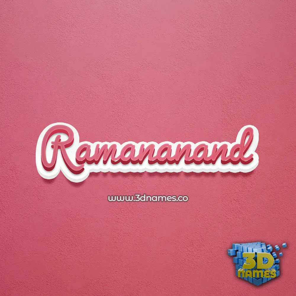 ramananand in Red Scribble style - 3D name wallpaper