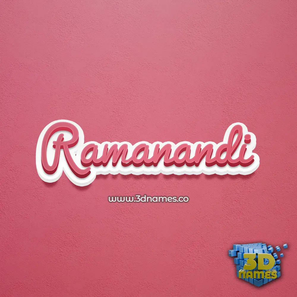 ramanandi in Red Scribble style - 3D name wallpaper