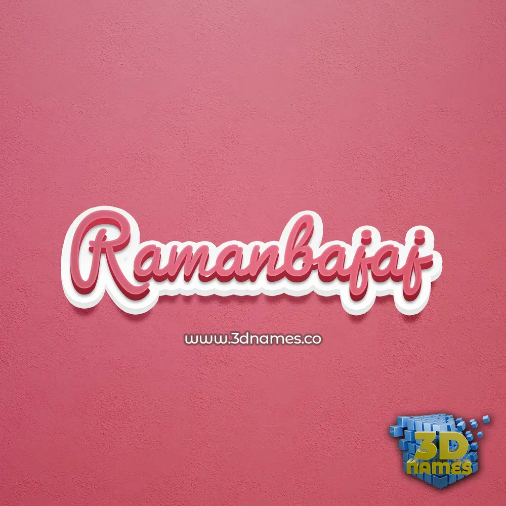 ramanbajaj in Red Scribble style - 3D name wallpaper