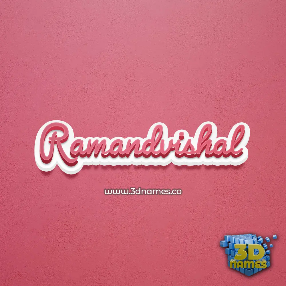 ramandvishal in Red Scribble style - 3D name wallpaper