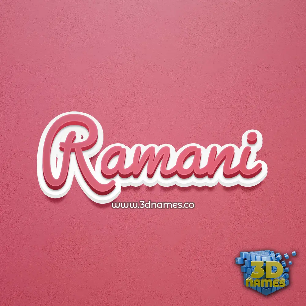 ramani in Red Scribble style - 3D name wallpaper