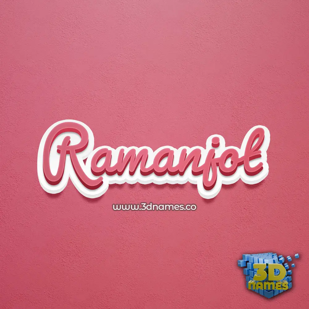 ramanjot in Red Scribble style - 3D name wallpaper