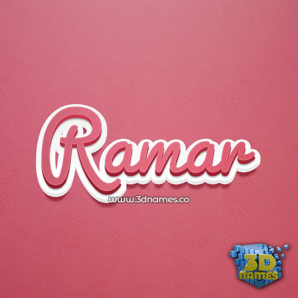 ramar in Red Scribble style - 3D name wallpaper