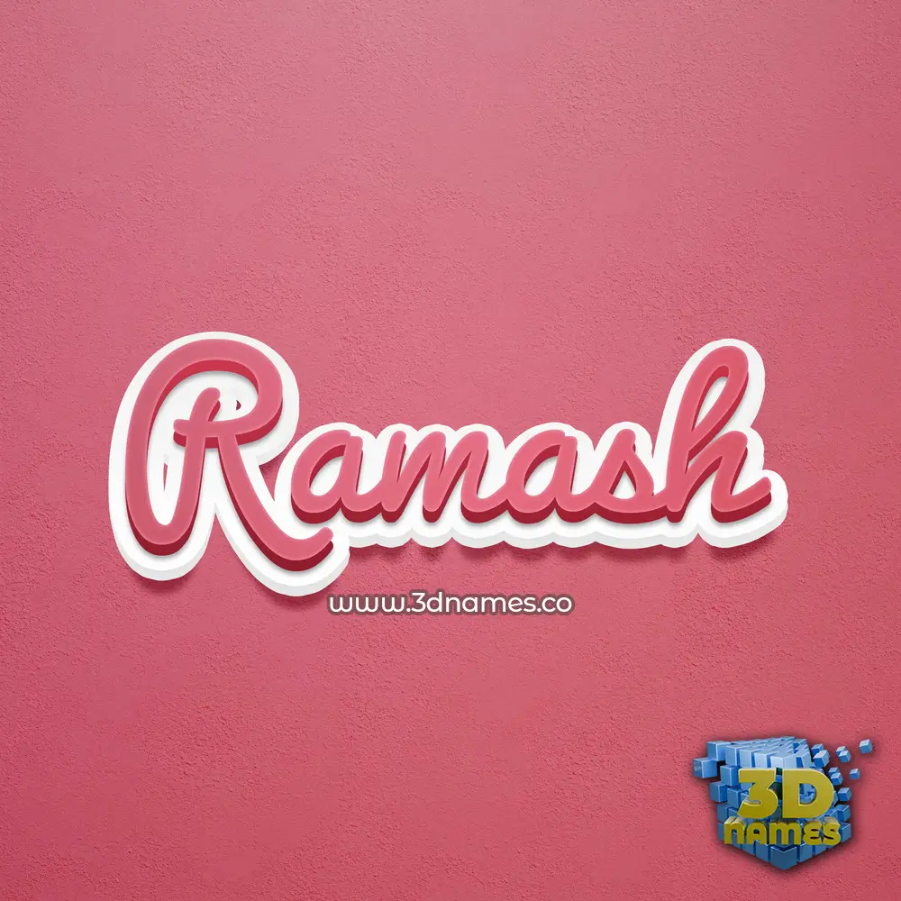 ramash in Red Scribble style - 3D name wallpaper