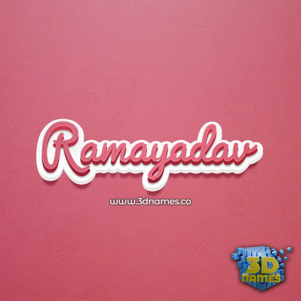 ramayadav in Red Scribble style - 3D name wallpaper