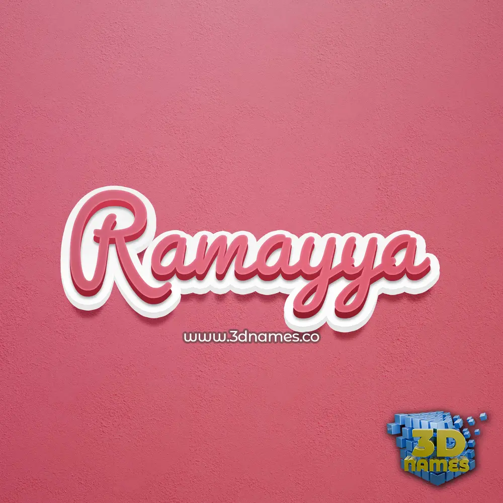 ramayya in Red Scribble style - 3D name wallpaper