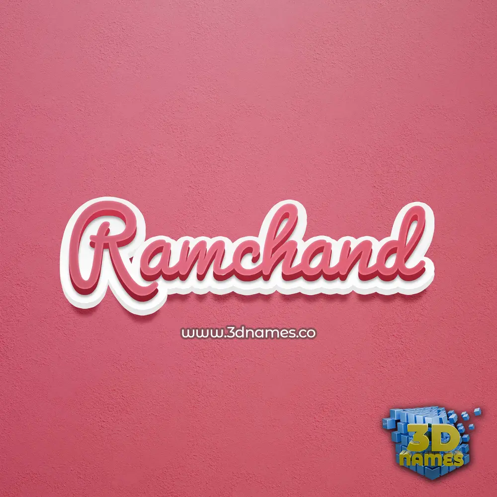 ramchand in Red Scribble style - 3D name wallpaper