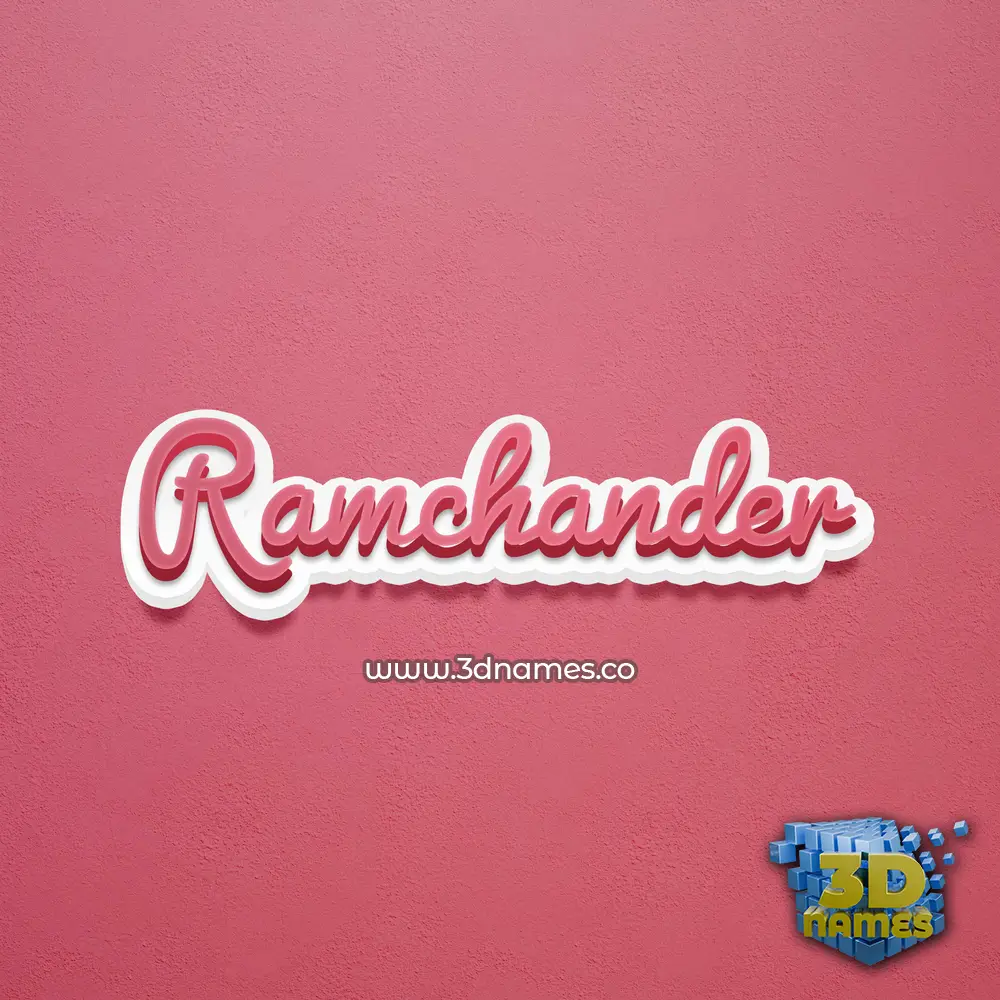 ramchander in Red Scribble style - 3D name wallpaper