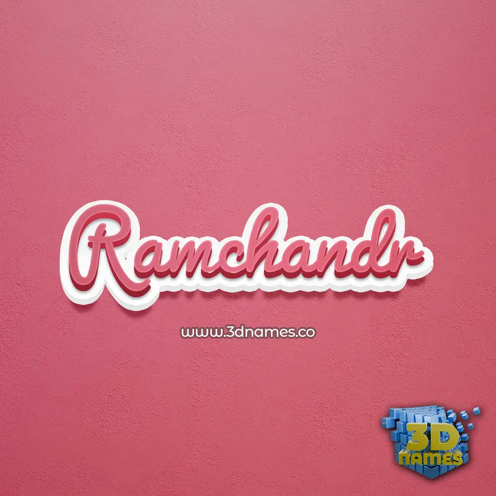 ramchandr in Red Scribble style - 3D name wallpaper