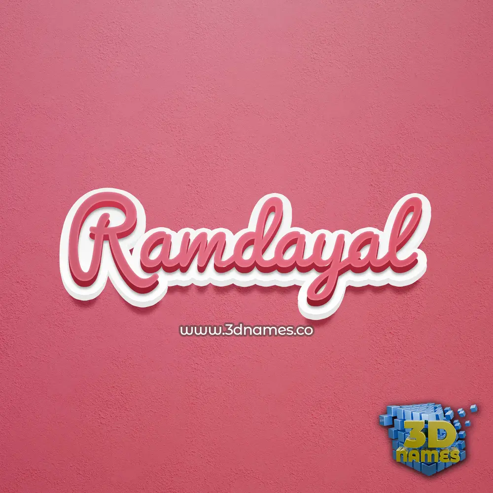 ramdayal in Red Scribble style - 3D name wallpaper