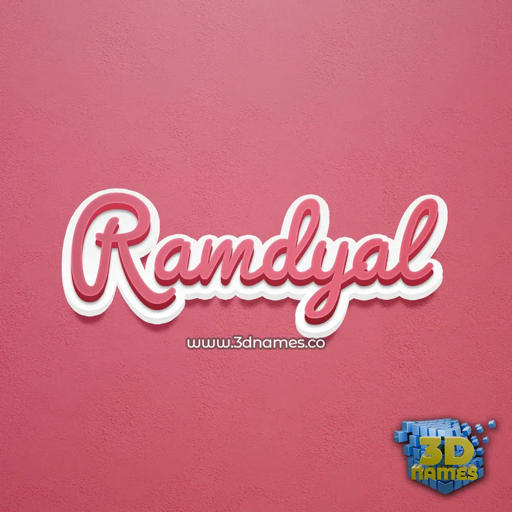 ramdyal in Red Scribble style - 3D name wallpaper