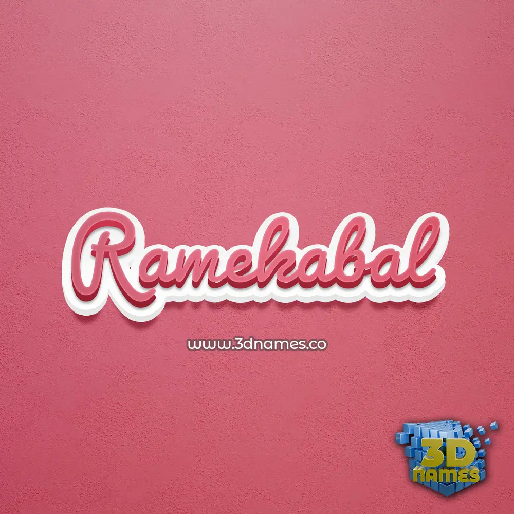 ramekabal in Red Scribble style - 3D name wallpaper
