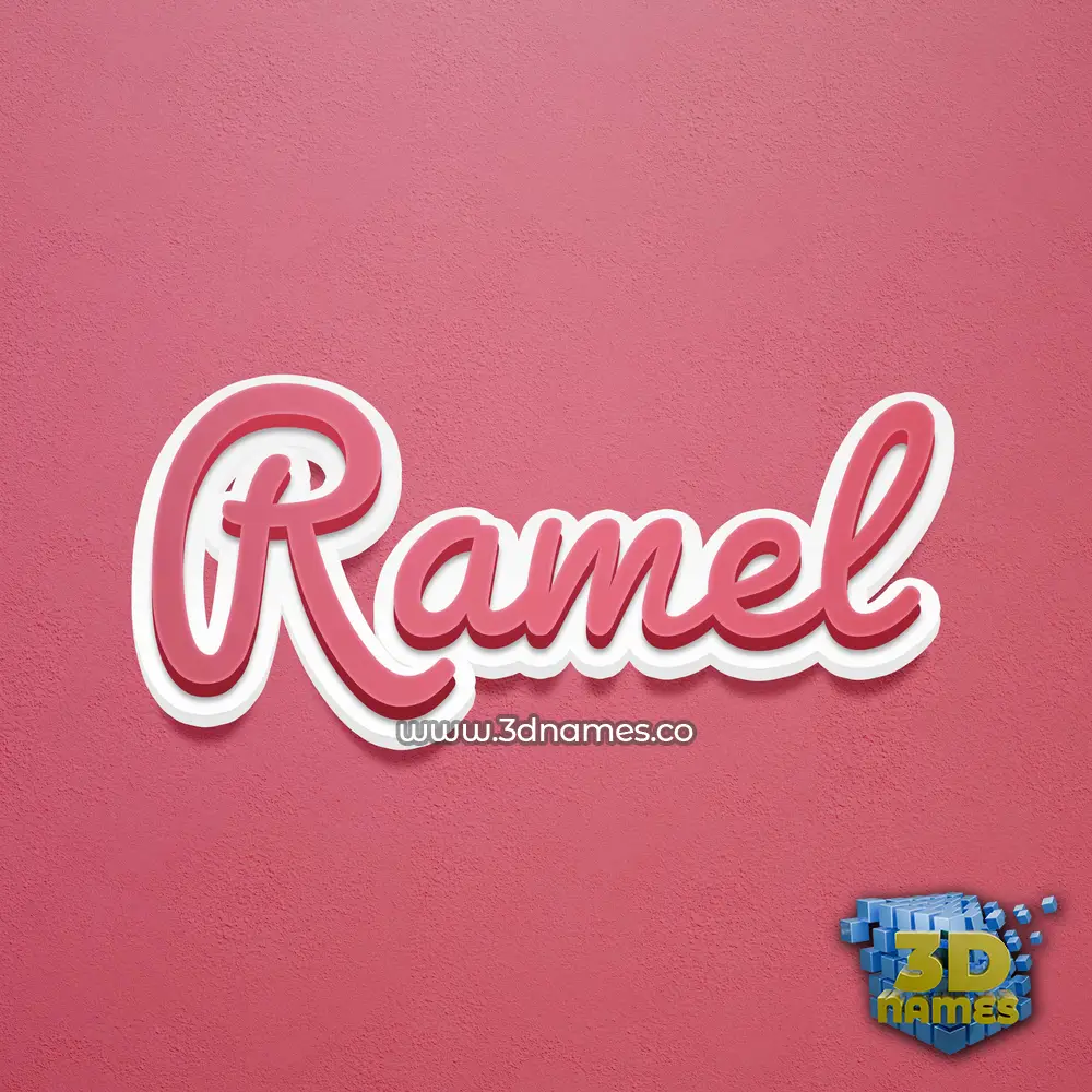 ramel in Red Scribble style - 3D name wallpaper