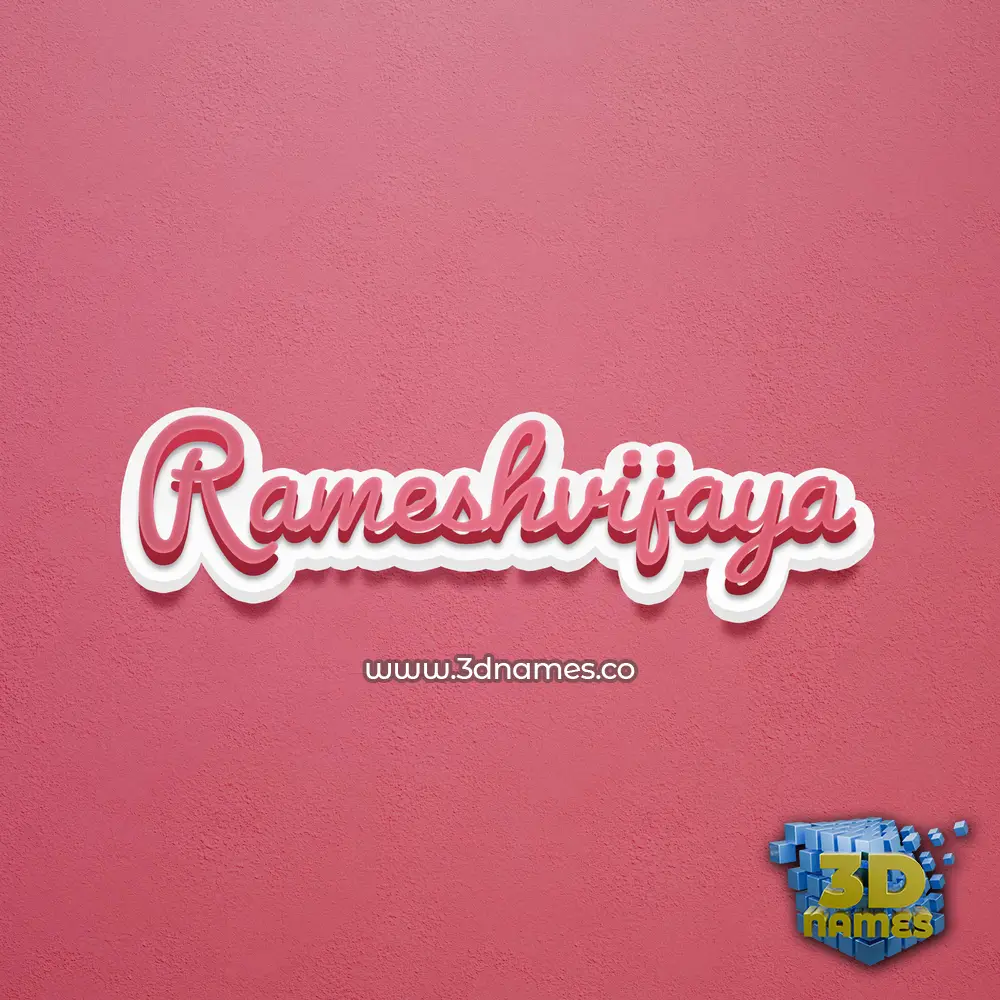 rameshvijaya in Red Scribble style - 3D name wallpaper
