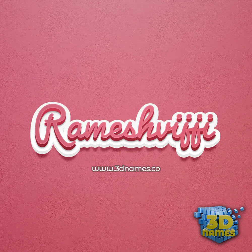 rameshvijji in Red Scribble style - 3D name wallpaper