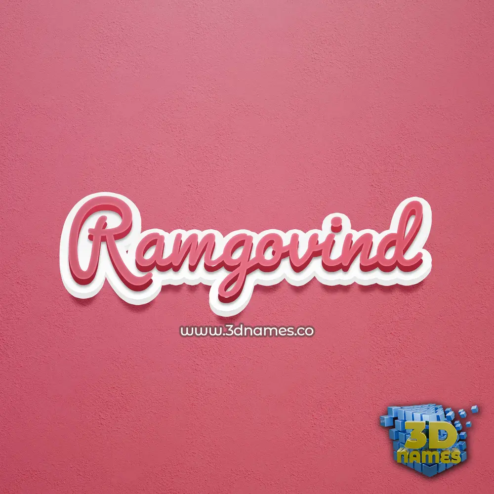 ramgovind in Red Scribble style - 3D name wallpaper